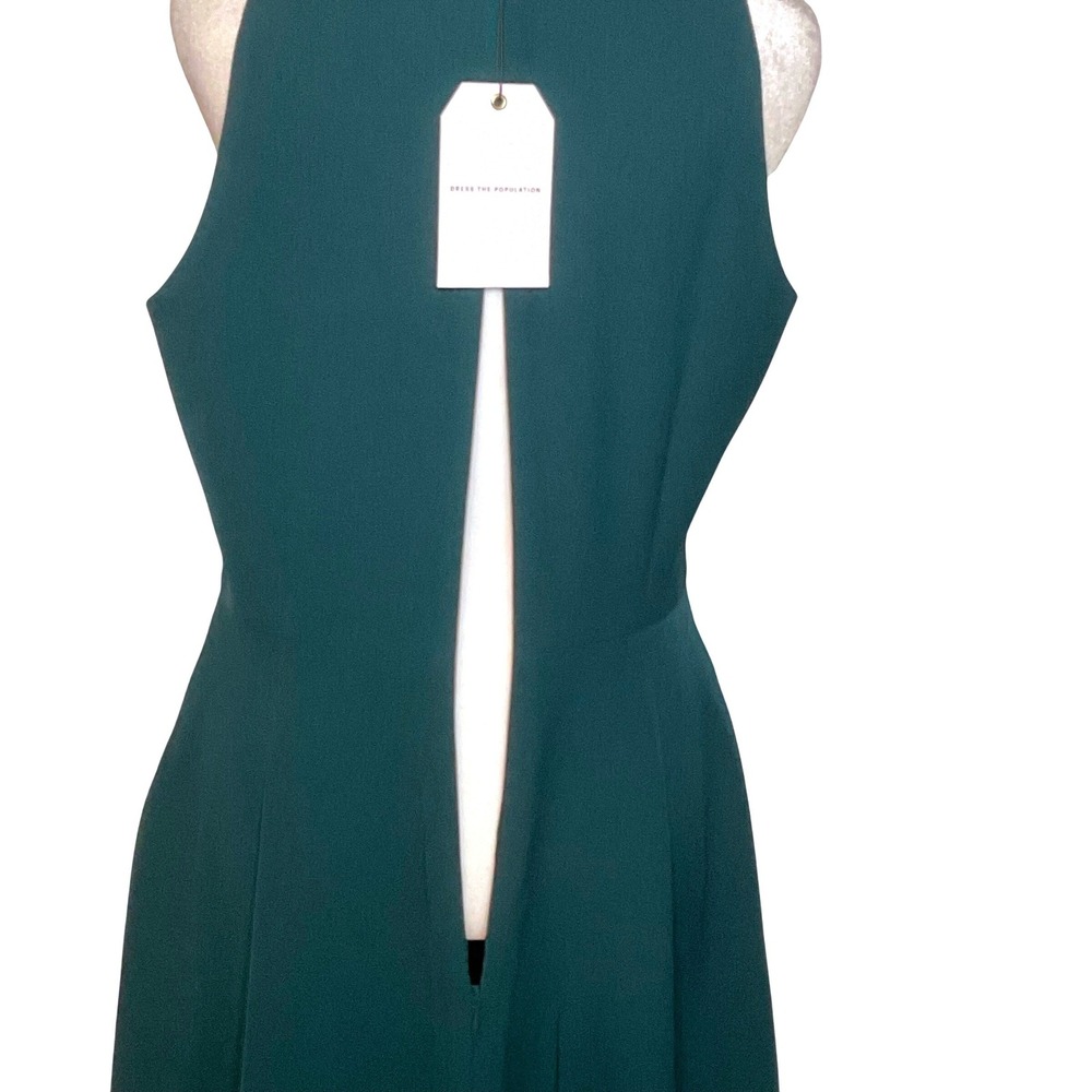 Dress the Population Catalina Fit &‎ Flare Dress Pine Green Medium NWT s - Picture 10 of 16